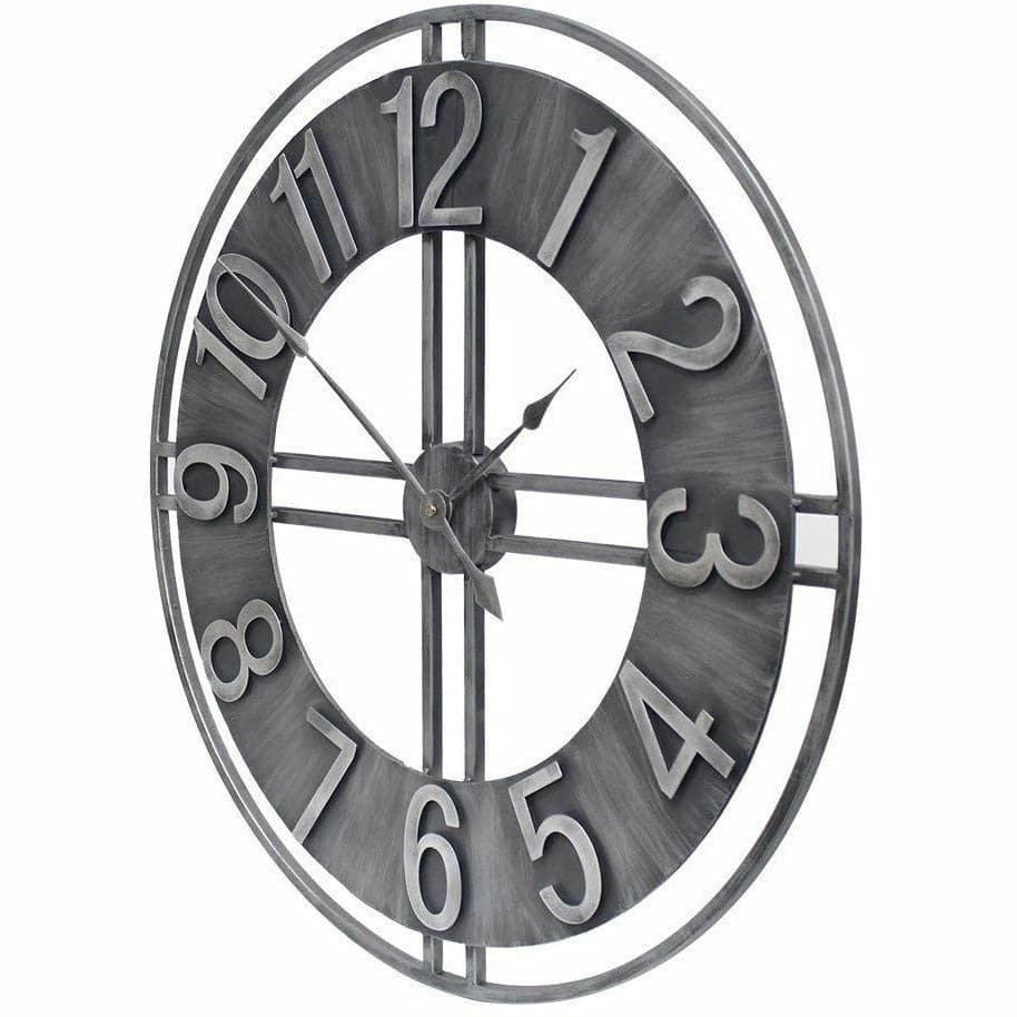 Wall Clock in Solid Metal, 30" - HER Home Design Boutique